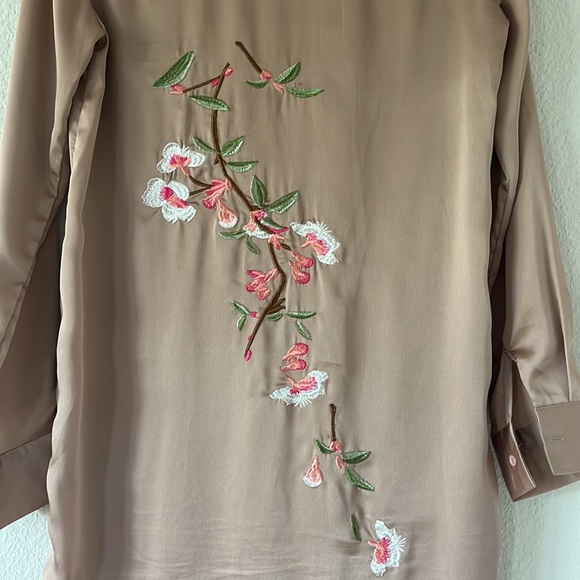 Missguided satin and embroidered shirt dress Missguided satin and embroidered shirt dress